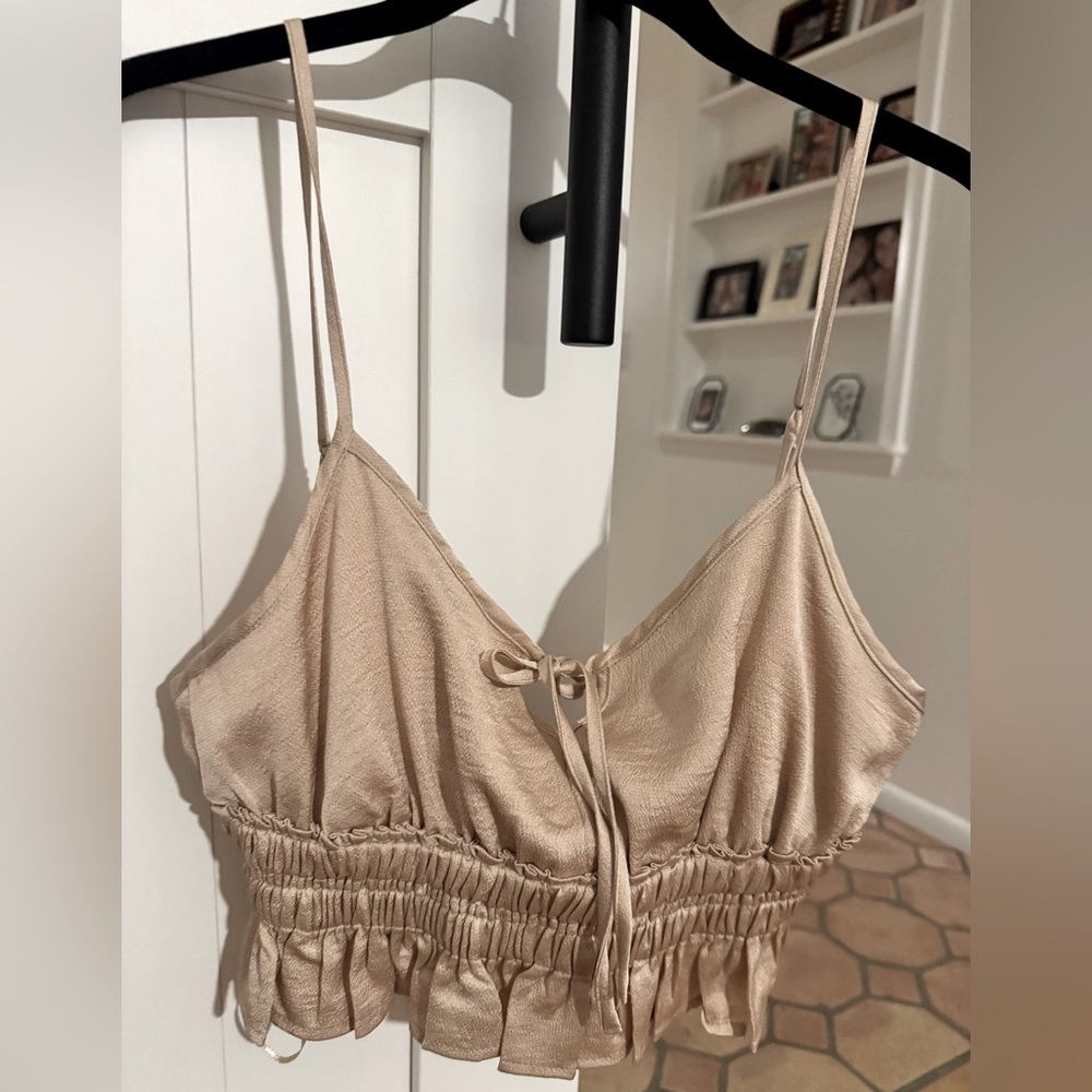 Cotton Candy LA Champagne Crop Top Size Small